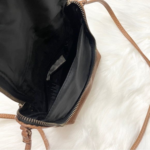 ✨ H&M Mini Grained Faux Leather Tawny Brown Cross Body Shoulder Bag - Picture 6 of 6